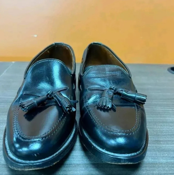 Allen Edmond Grayson black tassel slip on loafer 7.5 D - Picture 2 of 7
